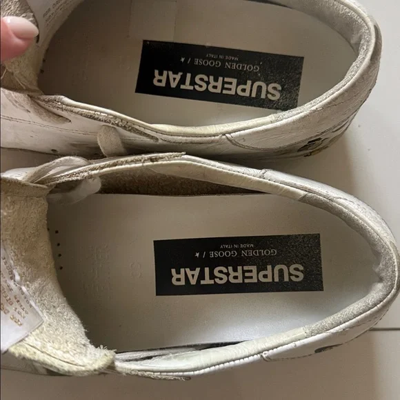 Golden Goose Women's White and Leopard Print Sneakers - Picture 5 of 8